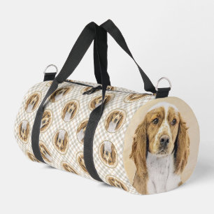 Welsh Springer Spaniel Painting Original Dog Art Duffle Bag