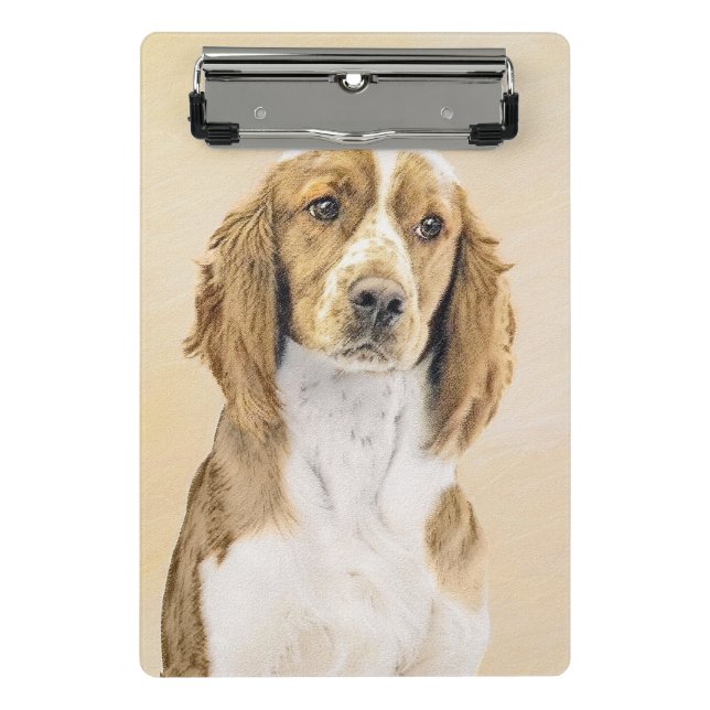 Welsh Springer Spaniel Painting - Original Dog Art Mini Clipboard (Front)