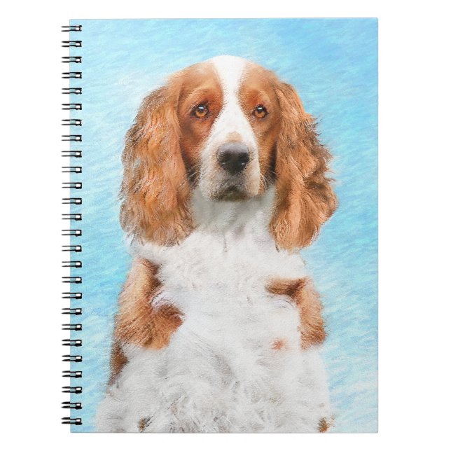 Welsh Springer Spaniel Painting - Original Dog Art Notebook (Front)