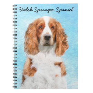 Welsh Springer Spaniel Painting - Original Dog Art Notebook