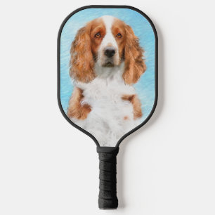 Welsh Springer Spaniel Painting - Original Dog Art Pickleball Paddle