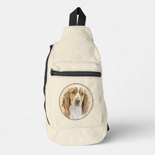 Welsh Springer Spaniel Painting Original Dog Art Sling Bag