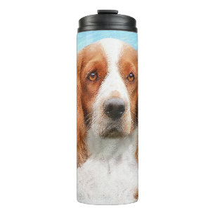 Welsh Springer Spaniel Painting - Original Dog Art Thermal Tumbler