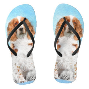 Welsh Springer Spaniel Painting - Original Dog Art Thongs