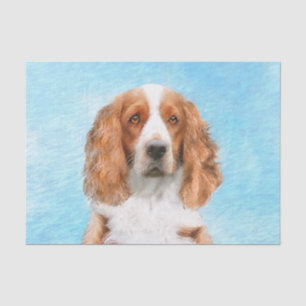 Welsh Springer Spaniel Painting - Original Dog Art Tissue Paper