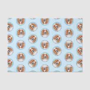 Welsh Springer Spaniel Painting Original Dog Art Tissue Paper