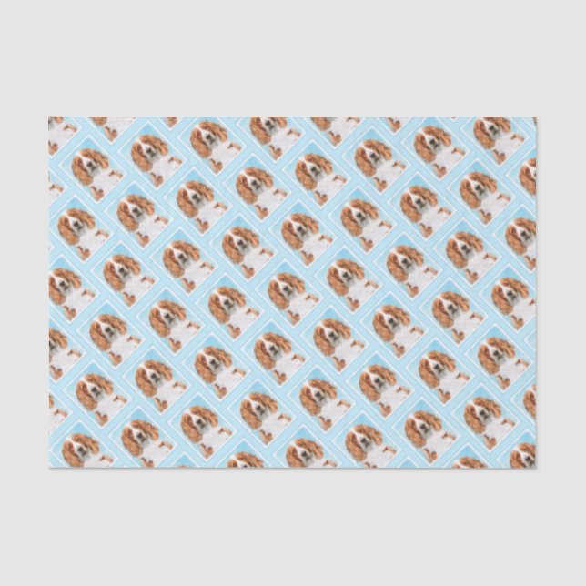Welsh Springer Spaniel Painting - Original Dog Art Tissue Paper (Front)