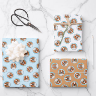 Welsh Springer Spaniel Painting Original Dog Art Wrapping Paper Sheet
