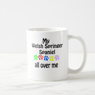 Welsh Springer Spaniel Walks Design Coffee Mug