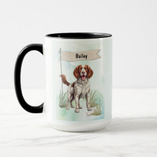 Welsh Springer Spaniel Watercolor Personalized Dog Mug
