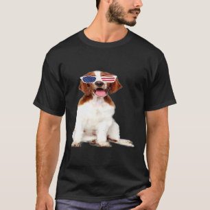 Welsh Springer Spaniel Wearing Sunglasses 4th Of J T-Shirt