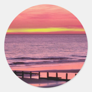 WELSH SUNSET CLASSIC ROUND STICKER