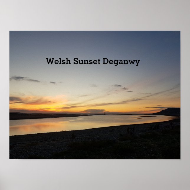 Welsh Sunset Deganwy Poster (Front)