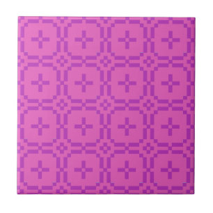 Welsh Tapestry Pattern, Chic Pink Ceramic Tile