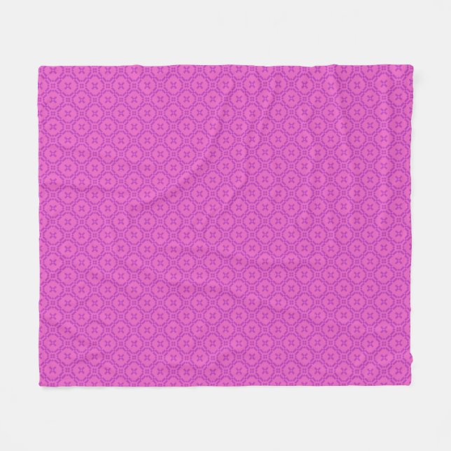 Welsh Tapestry Pattern, Chic Pink Fleece Blanket (Front (Horizontal))