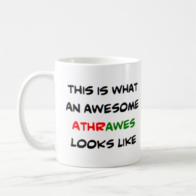 welsh teacher athrawes, awesome coffee mug (Left)