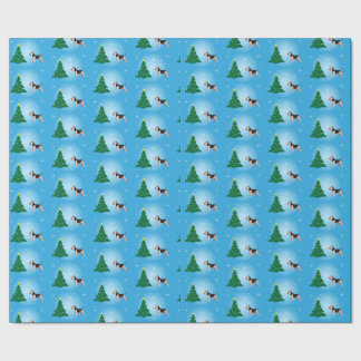 Welsh Terrier Blue Christmas Wrapping Paper