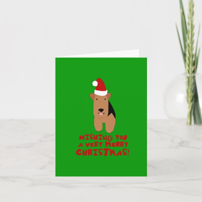 Welsh Terrier Christmas Card (Front)