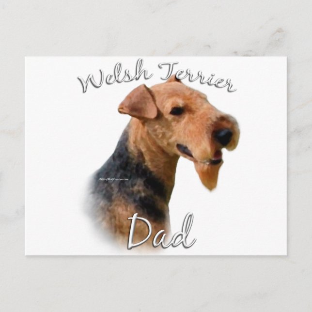 Welsh Terrier Dad 2 Postcard (Front)