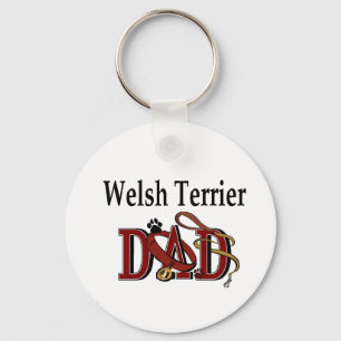 Welsh Terrier Dad Gifts Key Ring