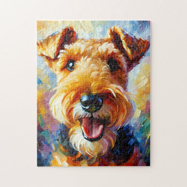 Welsh Terrier Dog Acrylic Print Dog Lover Gift Jigsaw Puzzle (Vertical)