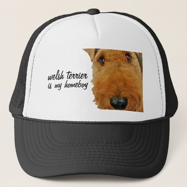 "Welsh Terrier is my Homeboy" Trucker Hat (Front)