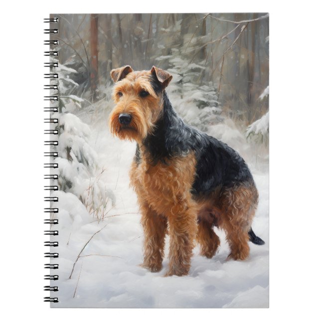 Welsh Terrier Let It Snow Christmas  Notebook (Front)