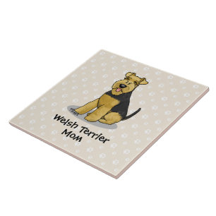 Welsh Terrier Mum Cute Dog Mum Ceramic Tile