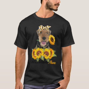 Welsh Terrier Mum Sunflower Summer Dog Mum Mama Wo T-Shirt