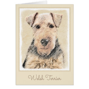 Welsh Terrier Painting - Cute Original Dog Art
