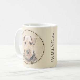 Welsh Terrier Painting - Cute Original Dog Art Coffee Mug