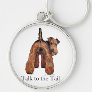 Welsh Terrier Tail Key Ring