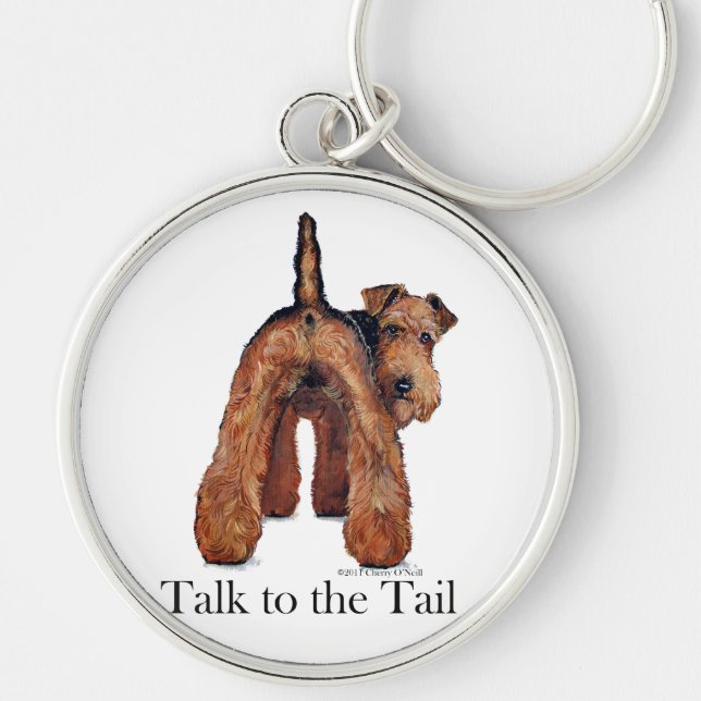 Welsh Terrier Tail Key Ring (Front)