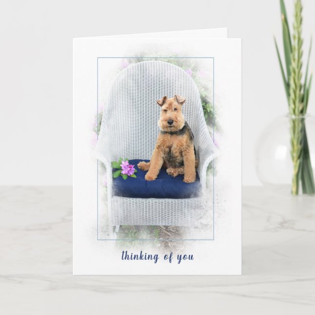 Welsh Terrier Thinking Of You Card (Front)
