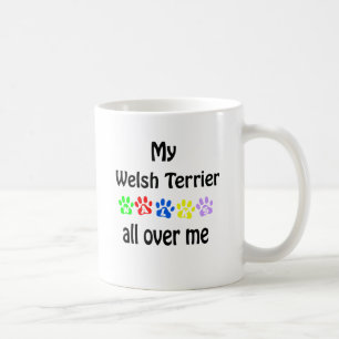 Welsh Terrier Walks Design Coffee Mug