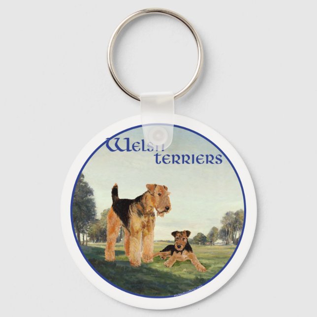 Welsh Terriers Key Ring (Front)