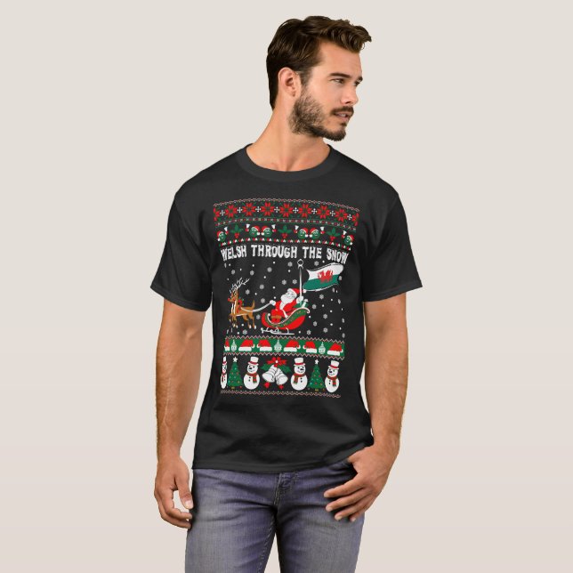 Welsh Through The Snow Ugly Christmas Sweater (Front Full)