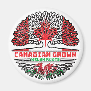 Welsh Wales Canadian Canada Tree Roots Flag Magnet