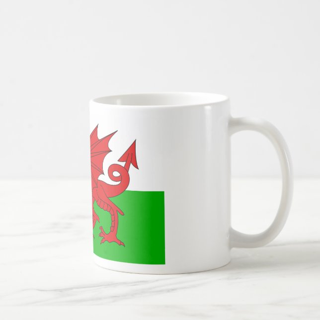 Welsh / Wales Flag - Cymru High Quality Image Coffee Mug (Right)