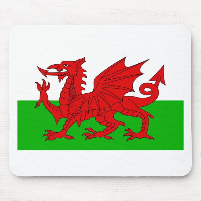 Welsh / Wales Flag - Cymru High Quality Image Mouse Pad (Front)
