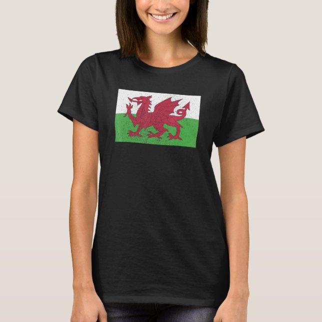 Welsh Wales Flag Pride Welsh Flag T-Shirt (Front)