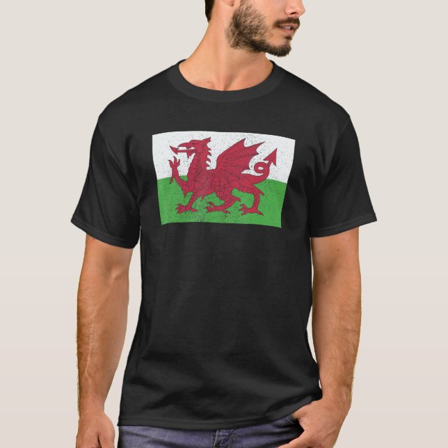 Welsh Wales Flag Pride Welsh Flag T-Shirt (Front)