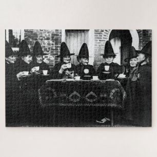 Welsh Witches Having Tea Crone Teatime   Jigsaw Puzzle
