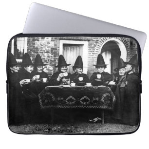 Welsh Witches Having Tea Crone Teatime Laptop Sleeve