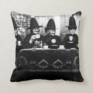 Welsh Witches - Tea Party Vintage Cushion