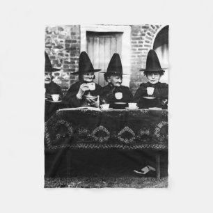 Welsh Witches - Tea Party Vintage Fleece Blanket
