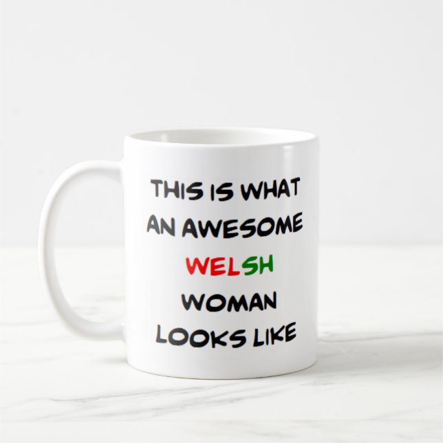 welsh woman, awesome coffee mug (Left)