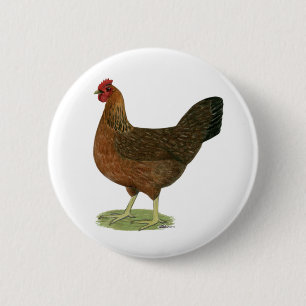 Welsummer Hen 6 Cm Round Badge
