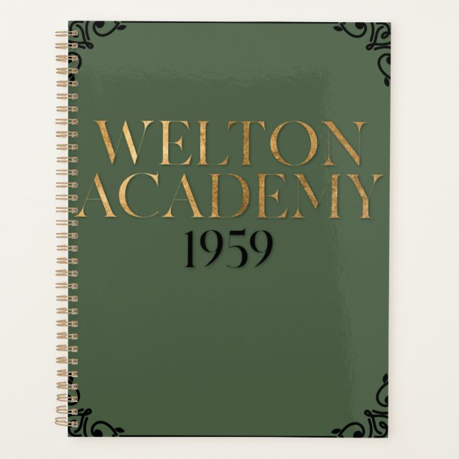 WELTON ACADEMY - DARK ACADEMIA PLANNER (Front)