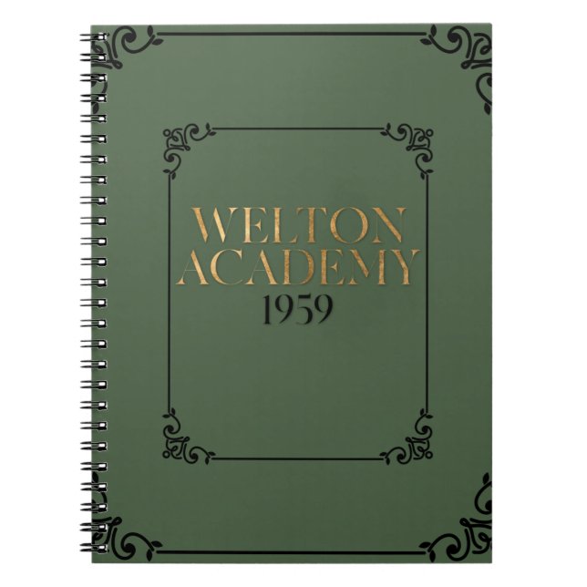 WELTON ACADEMY - DARK ACADEMIA PLANNER NOTEBOOK (Front)